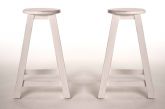silla/taburete con barra blanco 
